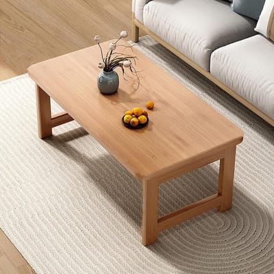 Opvouwbare Salontafel - Houten bijzettafel - Ruimtebesparend wonen - Geen montage nodig - 70x40x40cm - Houtkleur