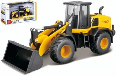 Bburago New Holland W170D - Modelauto - Schaal 1:50 - Geel/Zwart