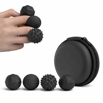 4 Stuks - Magnetische balletjes - Magneetballetjes - Magnetic balls - Fidget Toys voor volwassenen - Met opbergetui - Zwart
