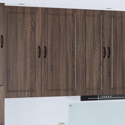 vidaXL - Wandkast - PORTO - Bruin - Eiken - 50 - x - 31 - x - 100 - cm - Bewerkt - hout