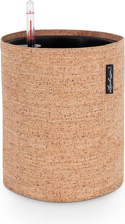 LECHUZA TRENDCOVER 32 KURK - Plantenbak - met uitneembare binnenbak - met bewateringssysteem - ALL-IN-ONE set met LECHUZA-PON - light natural