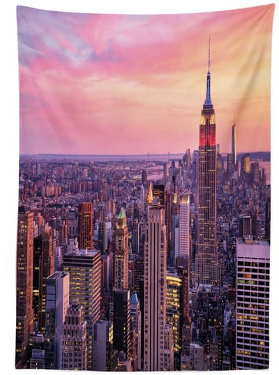 ABAKUHAUS Empire State Tafeldoek – 140x200 cm – Perziksatijn, Wasbaar
