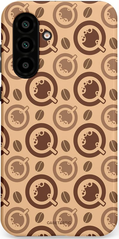 Casetastic Hoesje Geschikt voor Samsung A56 / A36 - Stijlvolle Beschermende Duo-layer Case - Cappuccino Ontwerp