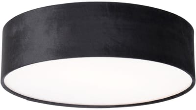 QAZQA drum - Moderne Plafondlamp - 2 lichts - Ø 40 cm - Zwart Goud - Woonkamer | Slaapkamer | Keuken