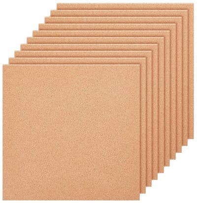 Dailygoods- Kurkbord 10 Stuks - 30 x 30 cm - 1 mm Dikke Kurkplaattegels - Vierkante Kurktegels - Wanddecoratie - Doe-het-zelf Ambachten - Kurkplaten