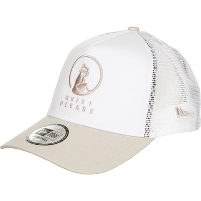 Quiet Please New Era Trucker Cap-Wit,Beige