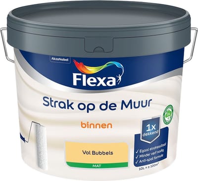 Flexa - Strak Op De Muur Binnen Mat - Vol Bubbels - Mengverf - 10 L
