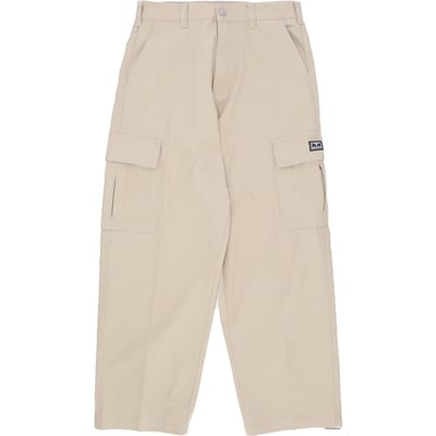 Bigwig Lange Baggy Twill Cargobroek voor heren, zilvergrijs