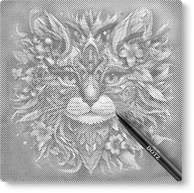 Kat Met Bloemen | Dot painting | 50x50cm  Meest gekozen | Dot painting | Oh My Dotz | Dots stippen | Diamond painting & Schilderen op nummer alternatief | Happy hobby