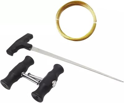 Professionele Set van 4 Verwijderingsgereedschappen voor Autoruiten met Handvatten en Glas Snijdraad voor Eenvoudige Installatie en Verwijdering