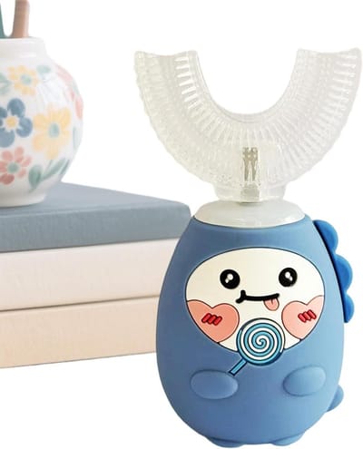 Elektrische Tandenborstel - U-vormig Mondstuk - Kinderen Poetsen - Volledige Mondreiniging - 10 cm - Blauw