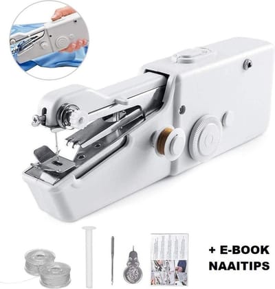 Borvat® | Mini Handnaaimachine - Draagbare Hand Naaimachine - Naaien - Verstellen - Zomen - Diverse Stoffen - Reparaties - Snoerloos en Compact