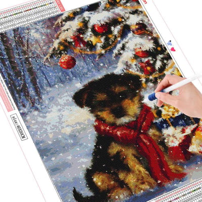5D Doe-het-zelf Diamantschilderij Hond Volle Boor Handwerk Verkoop Diamant Borduurwerk Dier Afbeelding Strass Kerst Decoratie Full Square 20X30CM