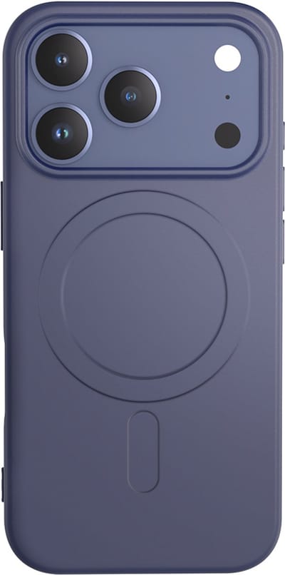 Bigben Connected, Hoesje geschikt voor iPhone 17 Pro Max - Flexibel Siliconen MagSafe Soft Touch Afwerking, Nachtblauw