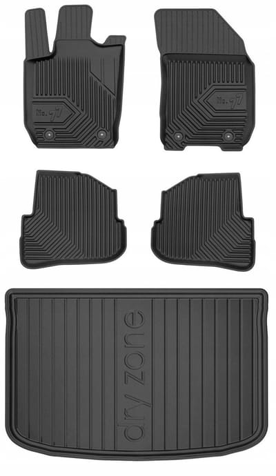 FROGUM Line 77 – Automatten & Kofferbakmat voor Audi A1 (2010–2018) – Geschikt voor Sportback & Hatchback – Perfecte Pasvorm – Geurloos TPE