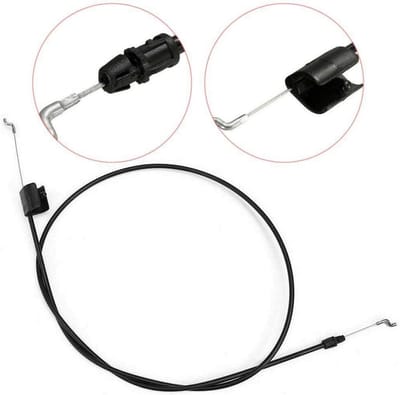 Gasklep Kabel - Motorzone Controle - Grasmaaier Onderhoud - Z Vorm Bocht - 135cm Lengte - Zwart