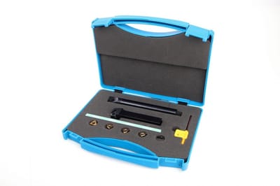 HBM 12x12 - 9 Pcs Binnen / Buitendraadsnijbeitelset - HM Wisselplaten