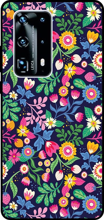 Smartphonica Telefoonhoesje Geschikt voor Huawei P40 Pro Plus met bloemen opdruk - TPU backcover case flower design geschikt voor Huawei P40 Pro Plus