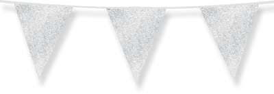 Glitter flags 16 x 20cm - Silver