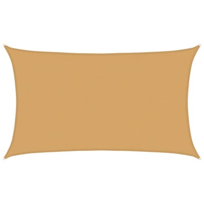 vidaXL - Zonnezeil - 160 - g/m² - rechthoekig - 5x8 - m - HDPE - zandkleurig