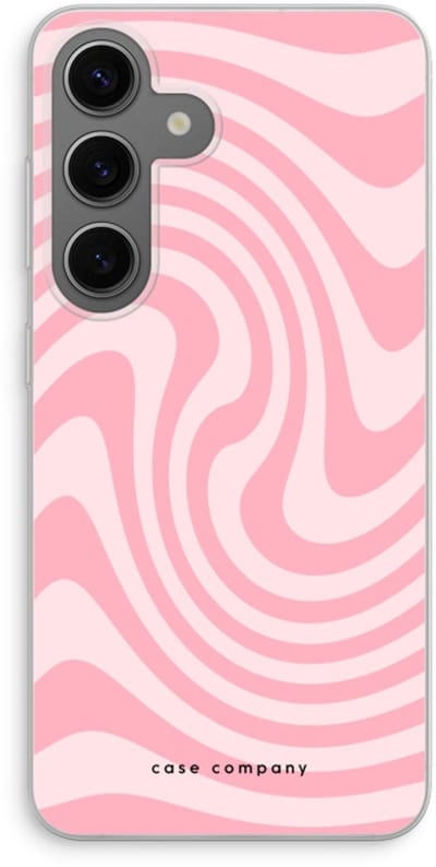 Case Company® - Hoesje geschikt voor Samsung Galaxy S24 hoesje - Swirl Roos - Soft Cover Telefoonhoesje - Bescherming aan alle Kanten en Schermrand