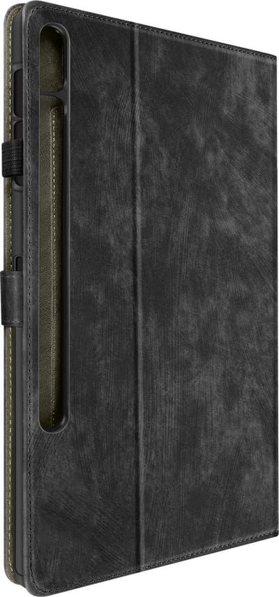 Avizar Foliohoes Geschikt voor Galaxy Tab S9 Plus, S9 FE Plus Multi-compartiment folio en videostandaard, Zwart