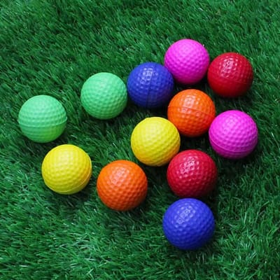 Set van 12 Foam Golf Oefenballen - Zachte Ballen voor Binnen en Buiten Training
