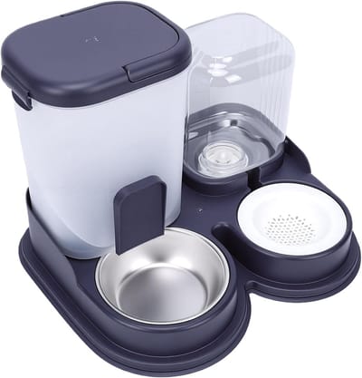 Automatische Hondenvoerbak - Hondenwaterbak Anti-mors - Hygiënisch Voeren - Stabiele Zuignap Basis - 345L x 284B cm - Wit