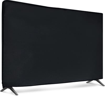kwmobile tv hoes voor 65" TV cover - Beschermhoes voor televisie - Voor binnengebruik - Tegen vuil en stof - In zwart