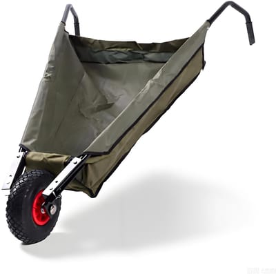 Dailygoods- Tuinkruiwagen Opvouwbaar - Eenwieler 10 Inch - Capaciteit 88 Lb - Tuinwagen voor Gras/Onkruid/Rotsen - Lichtgewicht en Ruim - Gemakkelijk op te bergen