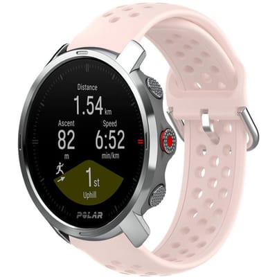 Strap-it Siliconen bandje met gaatjes - geschikt voor Polar Grit X / Grit X Pro / Vantage M / M2 / M3 / V3 - roze