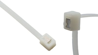 PRO-TIE® - Zelfsnijdende Kabelbinders, Tyraps Selfcutting / Twist and Cut 200 x 4,4 mm Wit Naturel (Zak 100 stuks) (tiewrap/tyrap/tie-wrap/bundelbandje/colsonbandje/)