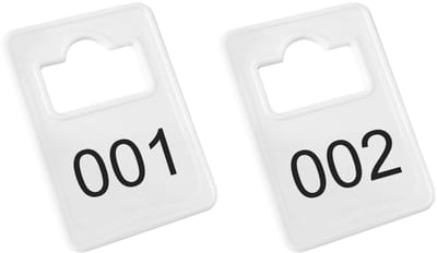CombiCraft Plastic Garderobenummers Tiffany Wit - 1 t/m 100