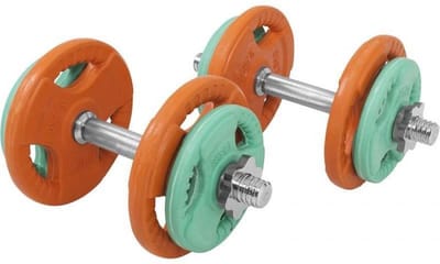 Gorilla Sports Dumbellset - Halterset - Gripper Gietijzer rubber coating - 20 kg