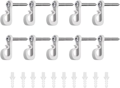 10 Delige Set Ophanghaken met Schroeven voor Binnen en Buiten Verlichting