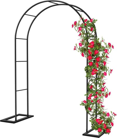 Metalen Rozenboog Tuinboog 188x230 cm voor Klimplanten en Tuindecoratie