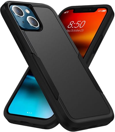 Back Cover Geschikt voor Apple iPhone 13 | Rugged Hoesje | Beschermhoes | Schokbestendige Hardcase | Shockproof | Tegen Vallen | Zwart