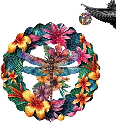 Wind Spinner - Tuindecoratie Sierobject - Buitenruimte Verfraaien - Klimaatbestendig Metaal - 25x25 cm - C