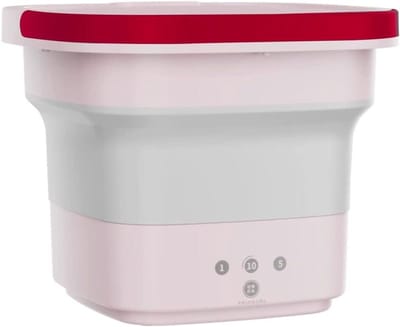 Elektrische Mini Wasmachine - Opvouwbaar Compact - Kleine Was - Met Afvoerfunctie - 4.5 Liter - Paars