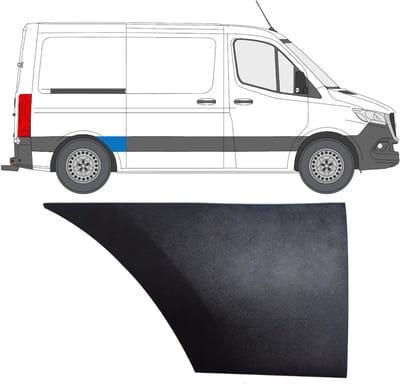 Zijlijst sierlijst achterspatbord voor Mercedes Sprinter 2018- / Rechts