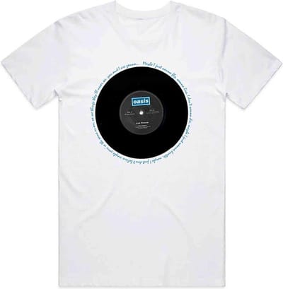 Oasis - Live Forever Single Heren T-shirt - XL - Wit