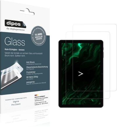 dipos – 2x Pantserfolie geschikt voor Digma Pro Zoom | 9H Screenprotector