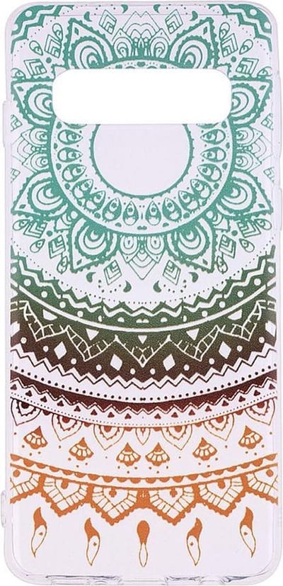 Shop4 - Geschikt voor Samsung Galaxy S10 Hoesje - Zachte Back Case Gekleurde Mandala