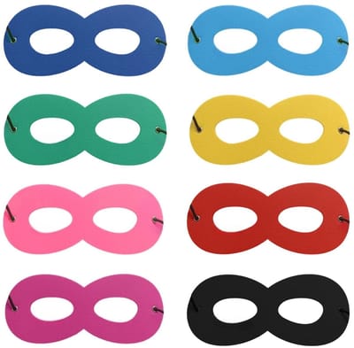 Dailygoods- Oogmasker - 8 Stuks - Veelkleurig - Maskerade - Verkleedaccessoires - Veiligheidswaarschuwing - Geschikt voor volwassenen en kinderen