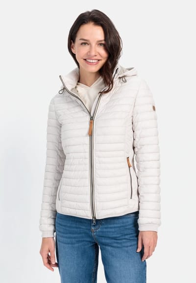 camel active Lichtgewicht gewatteerde jas gemaakt van gerecycled polyamide - Maat womenswear-50 - Wolwit