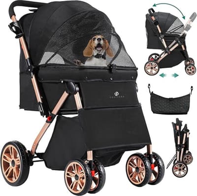 Equivera Hondenbuggy - Honden Buggy - Hondenbuggy's - Hondenbuggy All Terrain - Hondenbuggy Comfort - Hondenwagen - Kinderwagen voor Hond - Kinderwagen voor Honden