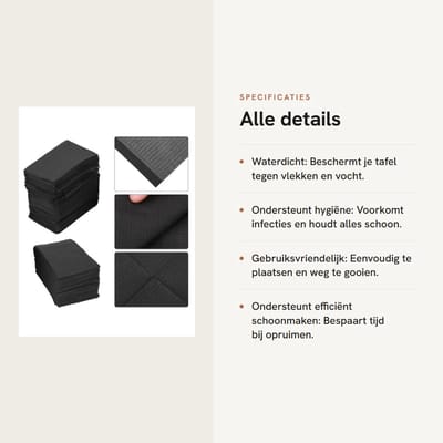 Dailygoods- Wegwerptafelkleed 125 Stuks - Waterdicht - Onderlegger - Tafelfolie - Onderhoudsvriendelijk - Hygiënisch - Bescherming tegen infecties - Tattoo Tafelkleed