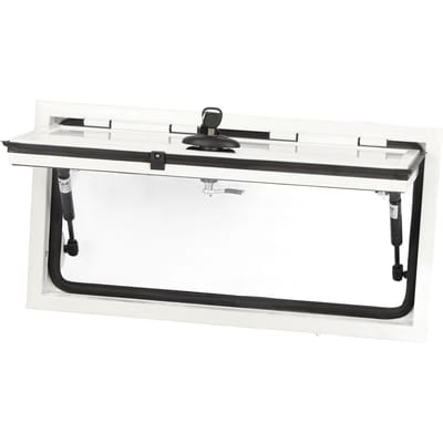 Porte de rangement pour compartiment de camping-car 24x12 pouces Porte carrée robuste avec barre de support et sécurité gray