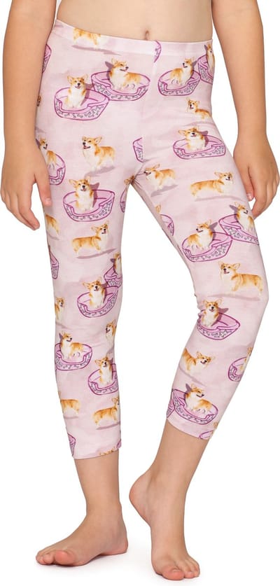 Merry Style Meisjes Leggings - Vrijetijdsbroek - Capri - Katoen - MS-MS10-405-LE - Roze/Honden - 110