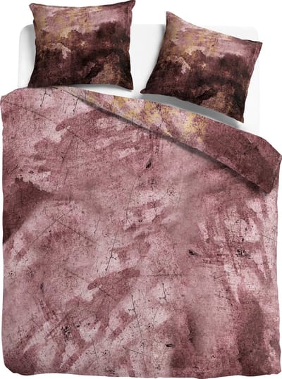 Venice Collection - Dekbedovertrek - Katoen Satijn - Finn - Aubergine - 140x200/220 cm - Eenpersoons